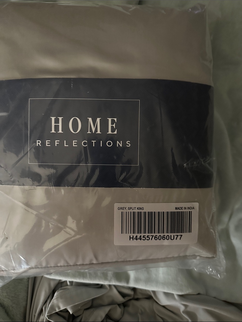Home Reflections Grey Split King Sheet Set - Soft Grey Bedding
